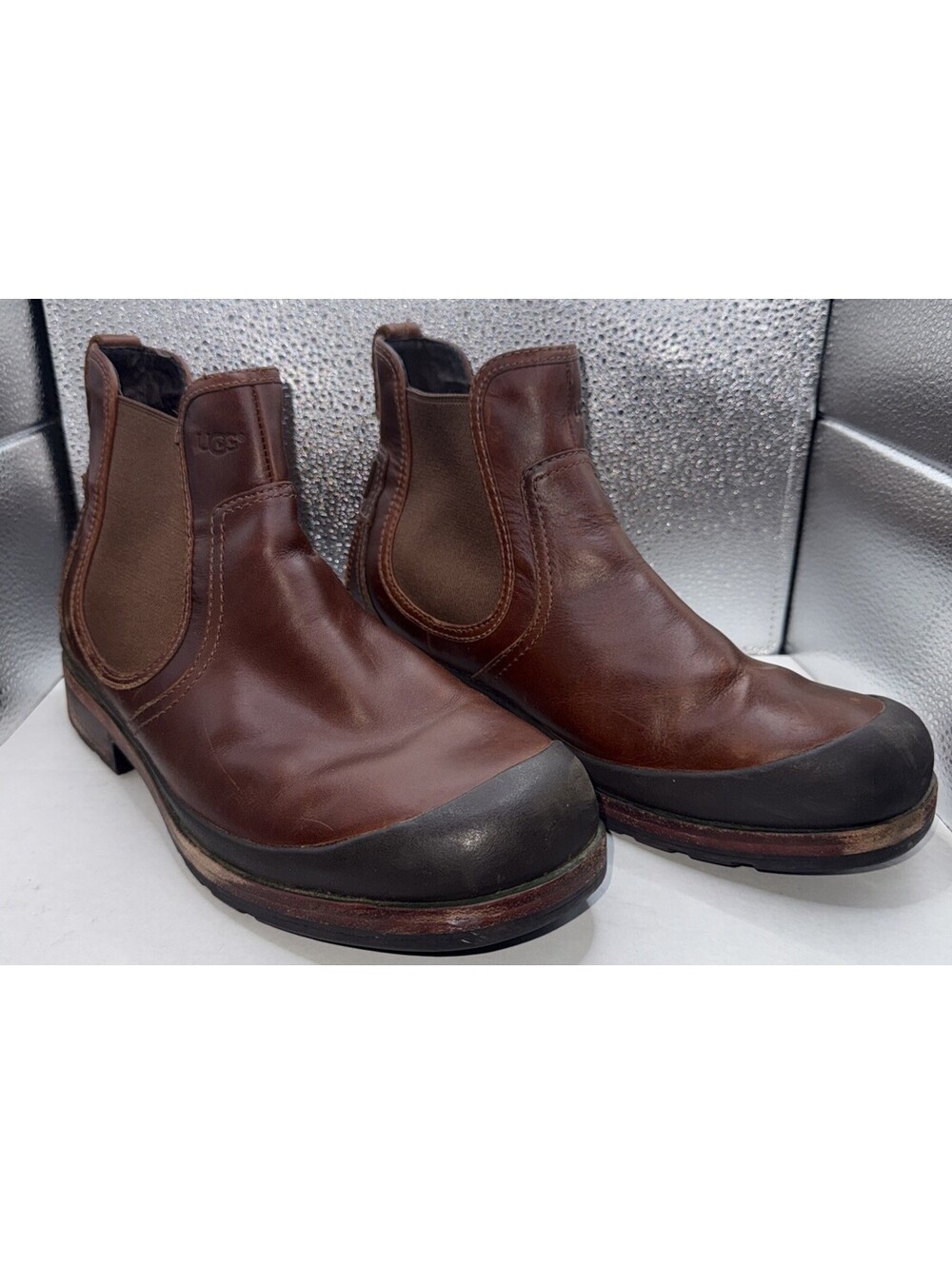 UGG Australia Chelsea Boots Mens Sz 10 Matteson Leather Lined Pull On Ankle Boot